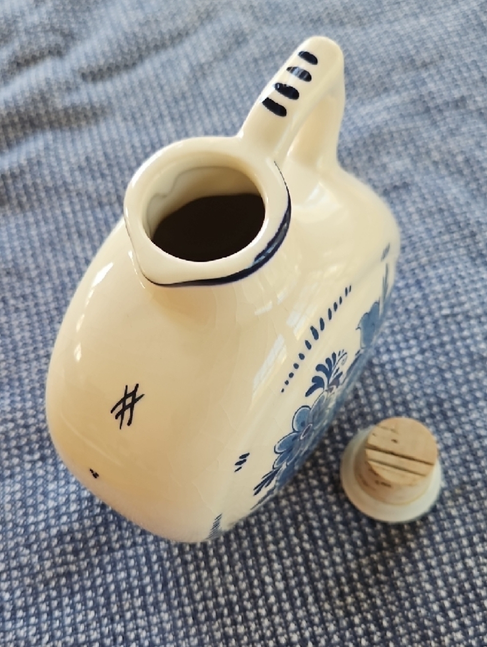 Vintage Blauw Delft Moon Decanter with Stopper - Picture 6 of 6